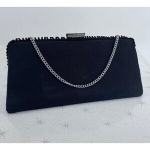 Vintage 50s black purse, La Marquise clutch, Mid Century, formal event